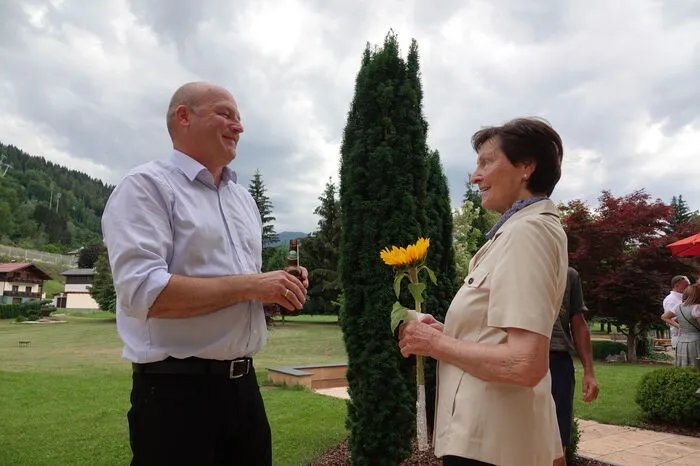 Blumen für den neuen Bürgermeister