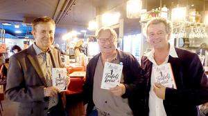 Claus Schwarz, Inhaber Buchhandlung Plautz, Autor Joesi Prokopetz und Mosconi-Geschäftsführer Karl Peter Zengerer