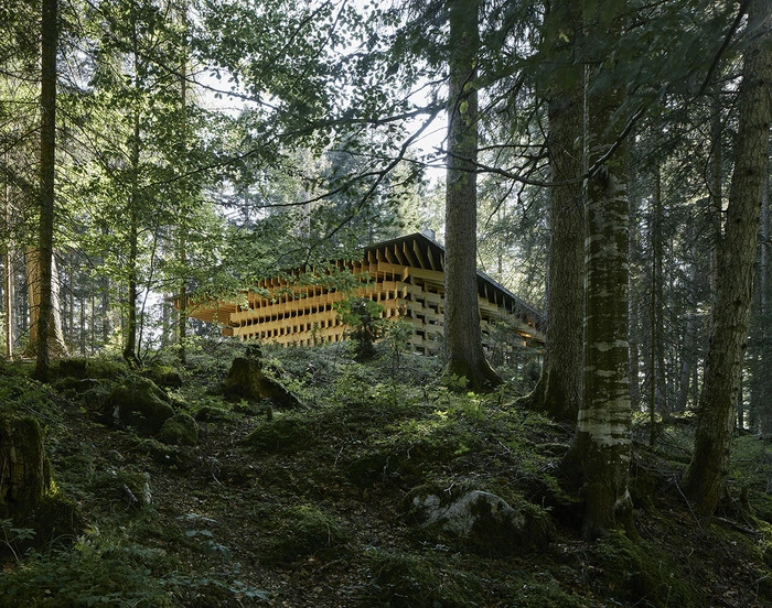 Architektin des Jahres: Barbara Poberschnigg (aus Zams in Tirol) für die Projekte „1+1+1=Schule Kettenbrücke“, „HERberge für Menschen auf der Flucht“, „House in the forest“ ­(Meditationshaus, Bild) und ­„Courage to the gap“.