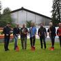 Der Spatenstich für die Padel-Halle erfolgte am Freitag, bis September soll sie fertig werden