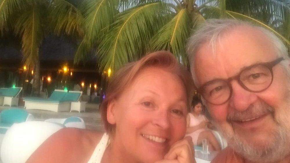 Hannes Klauscher und seine Frau auf den Malediven