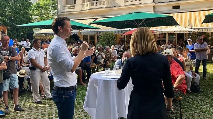 Sebastian Kurz auf Besuch in Villach