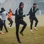 KLAGENFURT,AUSTRIA,05.JAN.24 - SOCCER - ADMIRAL Bundesliga, SK Austria Klagenfurt, training start. Image shows Nicolas Wimmer, Till Schumacher and Sebastian Guerra Soto (A.Klagenfurt).
Photo: GEPA pictures/ Matthias Trinkl
