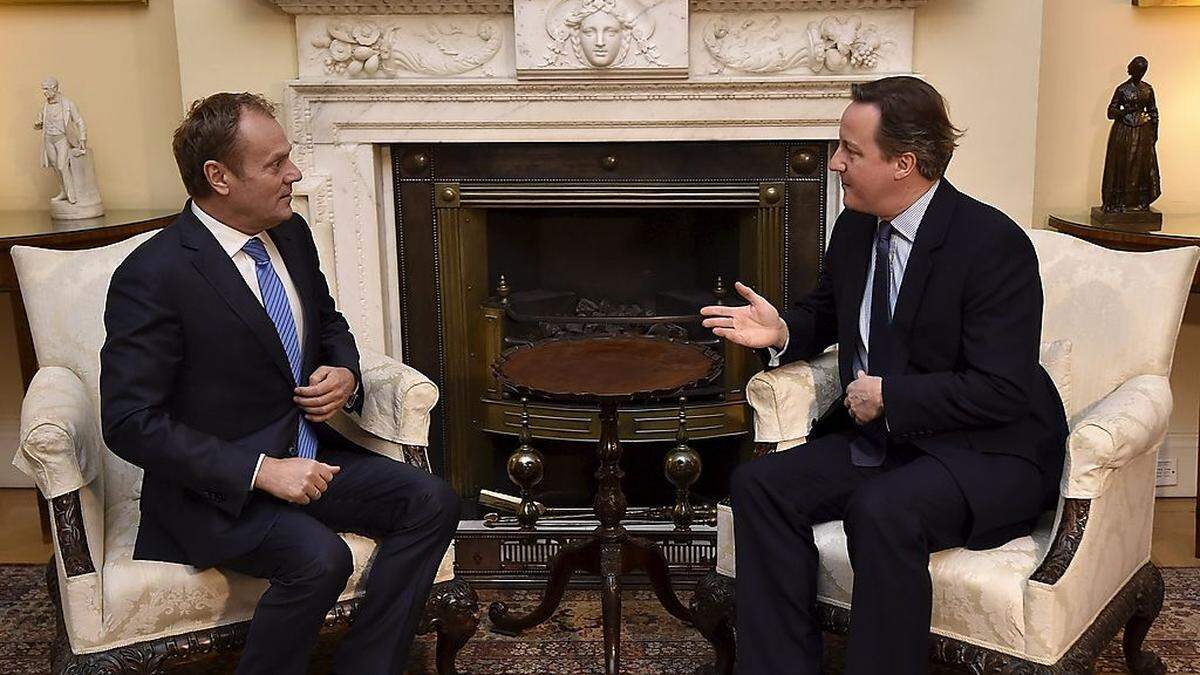 David Cameron mit Donald Tusk