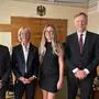 v.l.: Bernhard Deu, Helga Ofner, Kerstin Schmiedbauer und Michael Schwanda bei der Amtseinführung am Bezirksgericht Voitsberg 