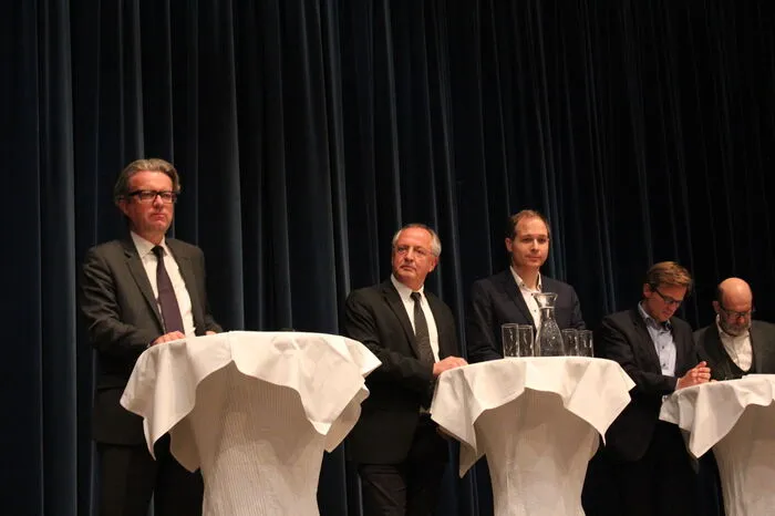 Auf dem Podium: Drexler, Kages-Aufsichtsratschef Günter Dörflinger und...