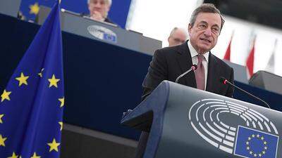 Mario Draghi am Dienstag im Europaparlament