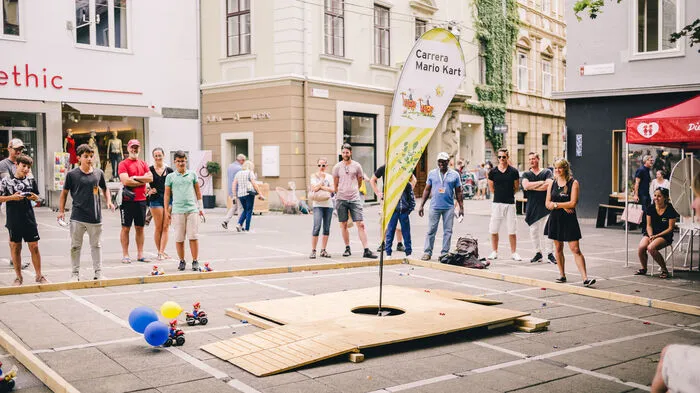 In der Grazer Hans-Sachs-Gasse, der Bürgergasse und dem Tummelplatz lud man am Freitag (30. Juni) zum "Großen Tummeln".