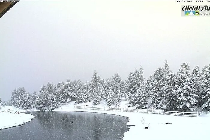 Die Heidi-Alm am Fuße des Falkert hat sich in ein Winterparadies verwandelt.
