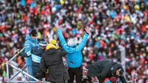 Der Jubel nach Gold von Raphael Haaser in Saalbach war riesig