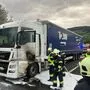 Der Lenker konnte den Lkw auf dem ersten Fahrstreifen anhalten