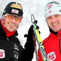 Felix Gottwald und Trainer Günther Chromecek in der Ramsau um Jahr 2009
