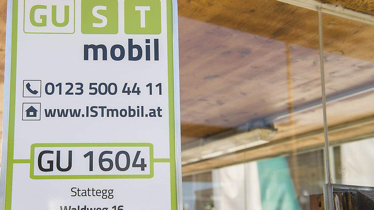 Gustmobil-Haltestelle in Stattegg