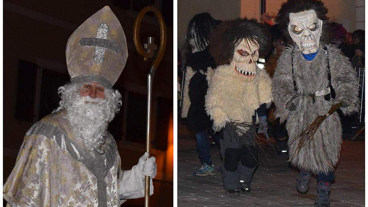 In Oberdrauburg ist der Heilige Nikolaus die Hauptfigur und die Perchten sind Begleiter