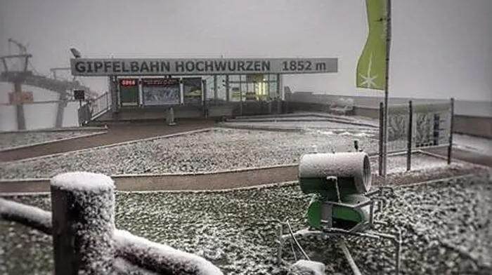 Auf der Hochwurzen konnte man sich Dienstagfrüh . . .