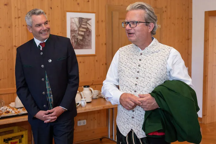 Bundeskanzler Karl Nehammer und Landeshauptmann Christopher Drexler