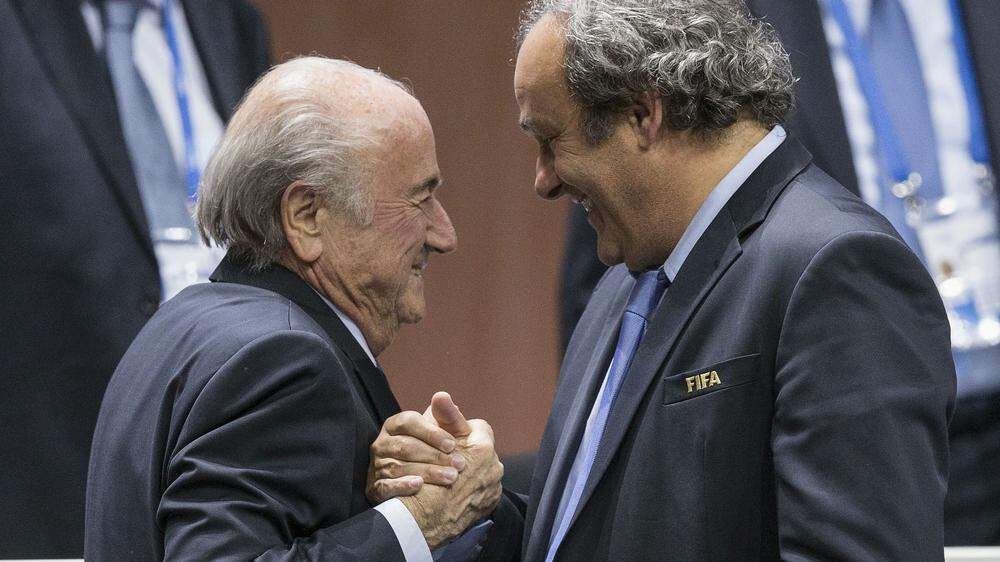 Joseph Blatter (links) und Michel Platini