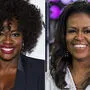 Vorbild (rechts) und Schauspielerin  - Viola Davis soll Michelle Obama verkörpern