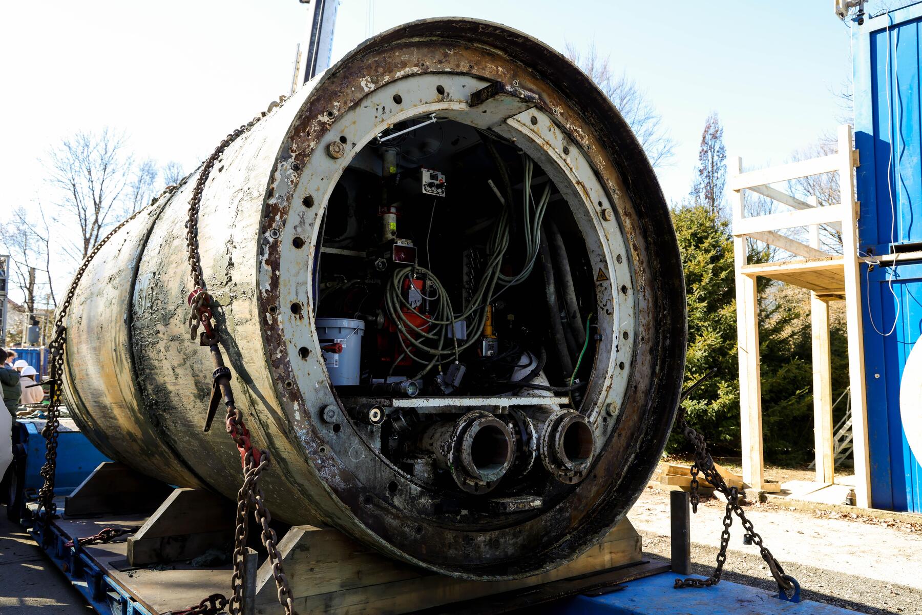 Linienausbau/Speicherkanal: „Durchstich“ in der Hilmteichstraße, die Bohrarbeiten sind beendet