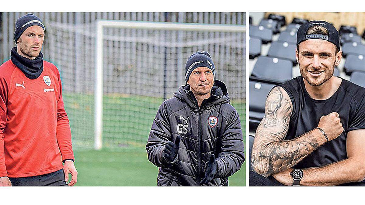 Wieder vereint: Michael Sollbauer (links) und Barnsley-Coach Gerhard Struber. Eine seiner Leidenschaften sind Tattoos