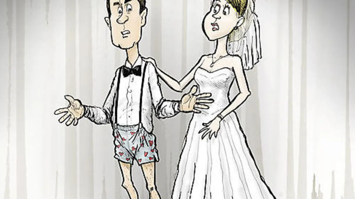 Alles war perfekt, nur der Anzug fehlte!