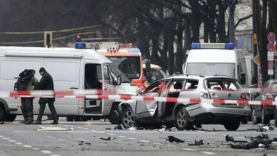 Sprengstoffkommando am Unglücksort