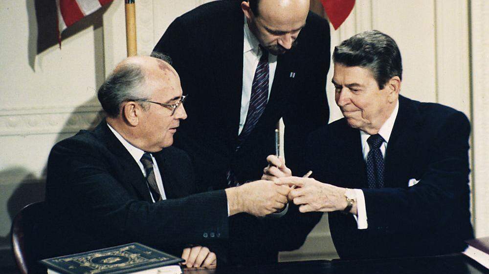 Ronald Reagan und Michail Gorbatschow