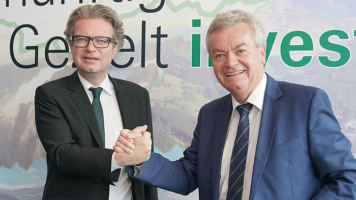 Die Landesräte Christopher Drexler und Anton Lang sind zufrieden