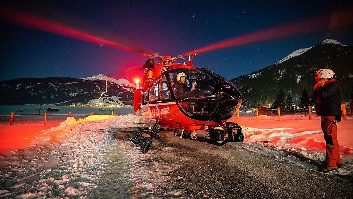 Die Flugretter sind auch in der Nacht zu Einsätzen unterwegs