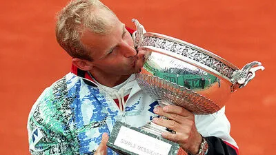 Thomas Muster bei seinem Paris-Triumph 1995