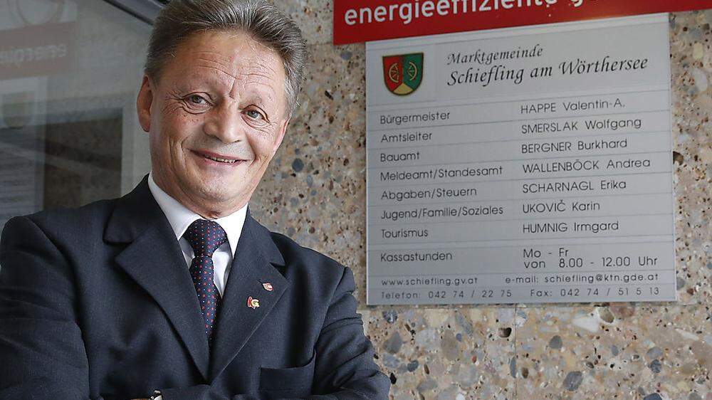Seit 24 Jahren Bürgermeister von Schiefling am See: Valentin Happe