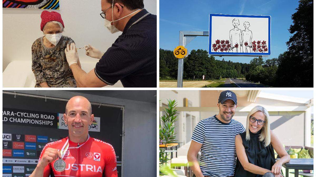 Arzt Wolfgang Lechner impfte in St. Stefan im Rosental; die Schilder entlang der &quot;Vulkanland Route 66&quot; regten auf; Handbiker Thomas Frühwirth holte Medaillen; Wirtin Hermine Ertl aus Deutsch Goritz