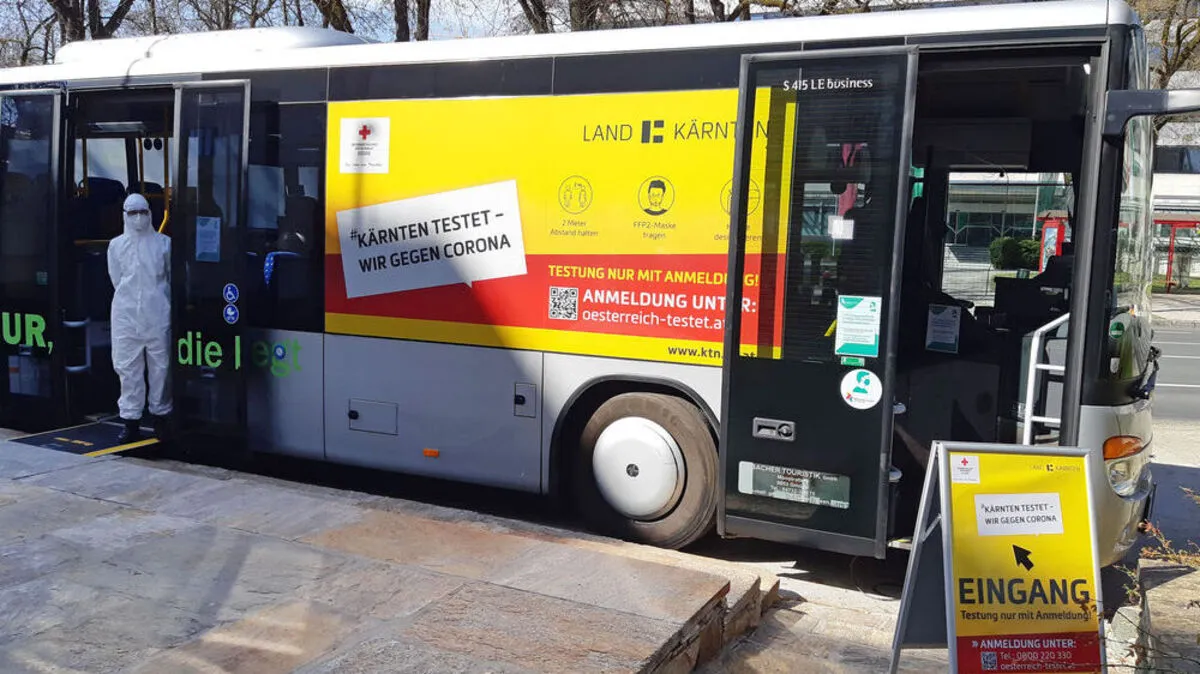 Der Testbus tourt seit Wochen durch Kärnten