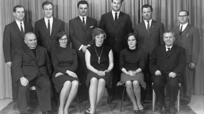 Der erste Lehrkörper des Aufbau-Realgymnasiums Jennersdorf 1966