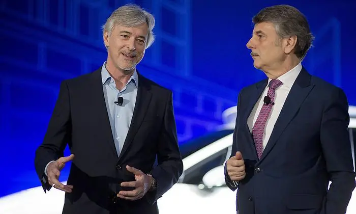 Waymo-Chef John Krafcik und Jaguar-CEO Ralf Speth