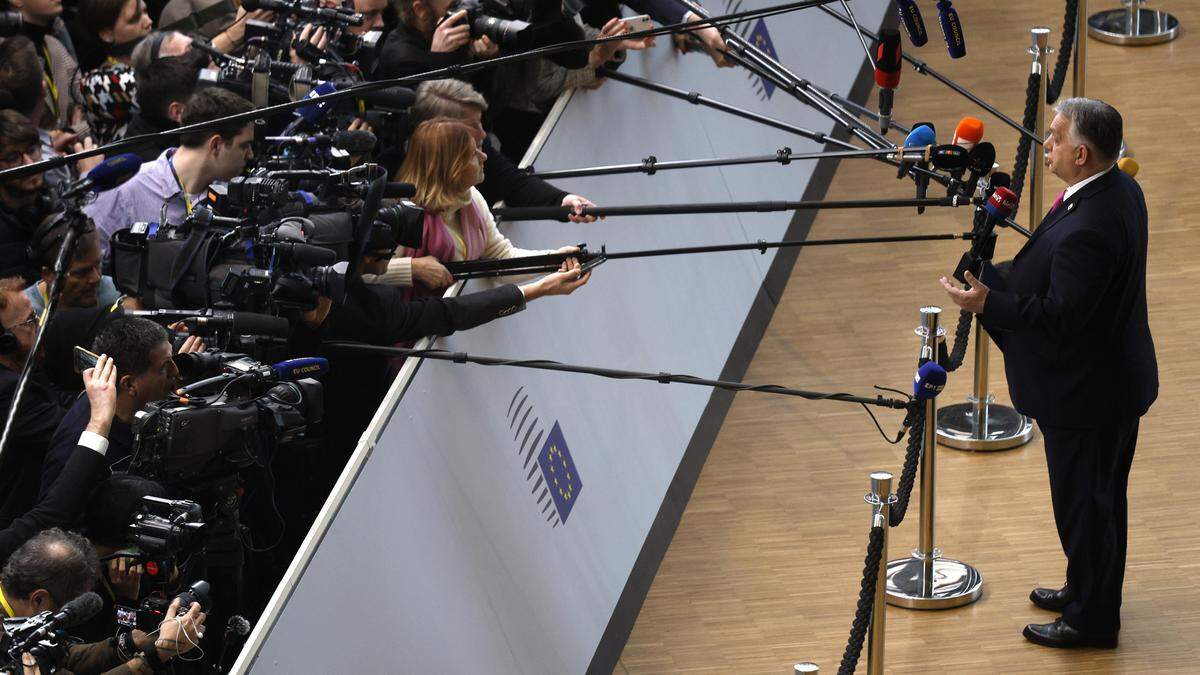 Viktor Orbán am Gipfel in Brüssel: Die Ukraine habe die Anforderungen noch nicht erfüllt