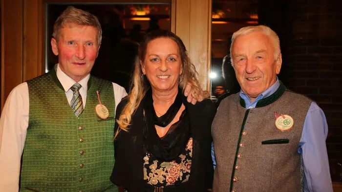 Gründungsmitglied Anton Pichler, Obfrau Bianca Pichler und Hans Brandstätter.