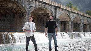 Bernhard Stocker und Michael Plank beim Fotoshooting für ihr Album in Italien