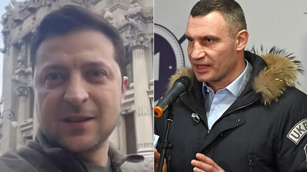 Präsident Wolodymyr Selenskyj und Kiews Bürgermeister Vitali Klitschko