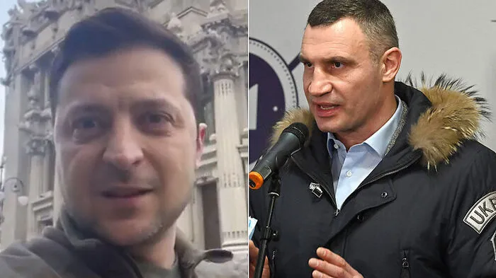 Präsident Wolodymyr Selenskyj und Kiews Bürgermeister Vitali Klitschko