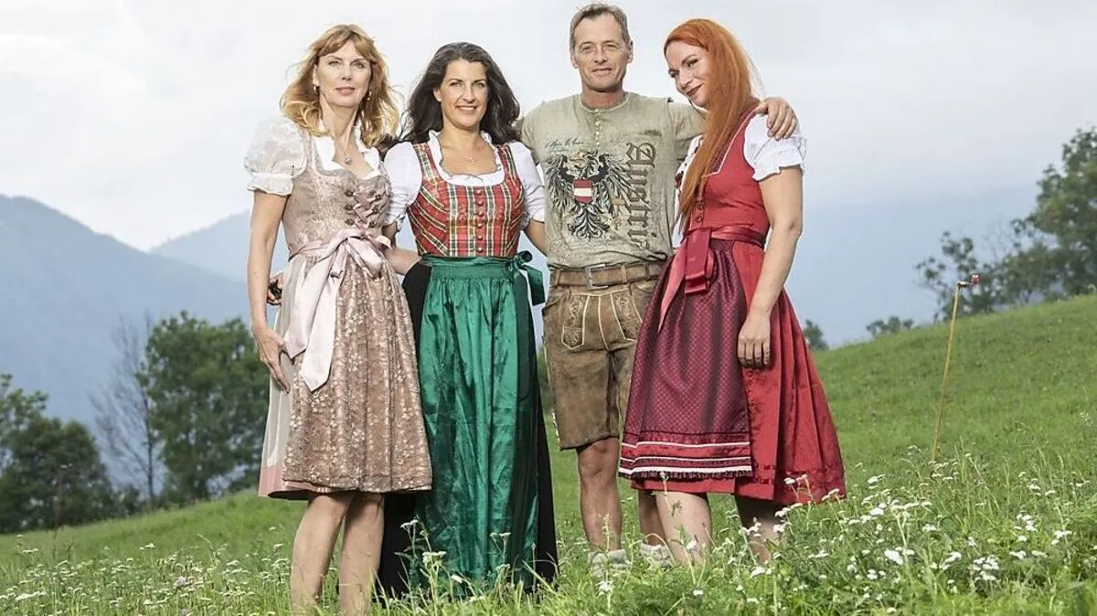 Evelyn, Gabriella, Arnold und Monika