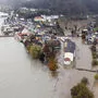 Die Straßenbrücke musste beim Hochwasser 2012 gesperrt werden