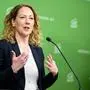ABD0080_20250321 - WIEN - ÖSTERREICH: Judith Pühringer (Grüne) am Freitag, 21. März 2025, anl. einer Pressekonferenz des Grünen Klubs im Parlament "Aktuelles zur Lobau - Nein zum Türkis-Rot-Pinken Abrissbagger" in Wien. - FOTO: APA/MAX SLOVENCIK