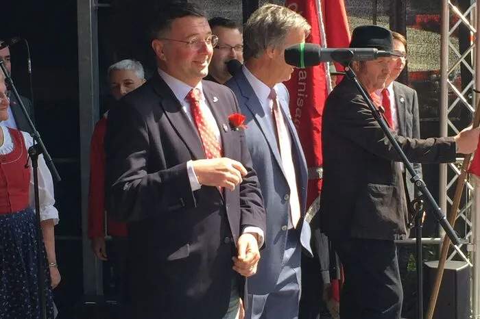 Jörg Leichtfried und Kapfenbergs SPÖ-Bgm. Friedrich Kratzer.
