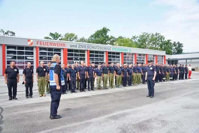 Von der Steiermark waren vom 4. bis 14. August in Summe 173 Feuerwehrmitglieder eingesetzt, 132 davon mit 17 Fahrzeugen im direkten Auslandseinsatz, die sich in drei Kontingente aufgeteilt haben. (Ablösen der etwas über 40-köpfigen steirischen Einheit erfolgten am 8.8. bzw. am 11.8.).