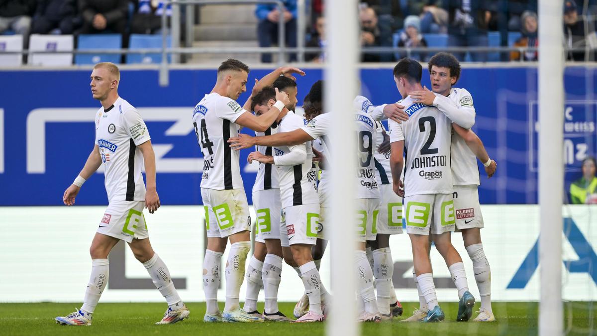 Der SK Sturm jubelte in Linz