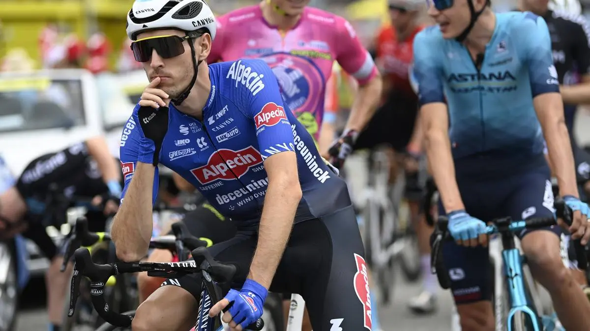 SONDERBORG, DENMARK - JULY 03 : Gogl Michael (AUT) of Alpecin - Deceuninck during stage 3 of the 109th edition of the 2