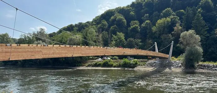 Die Brücke bei Oberschwarza, Straß in Steiermark, ist ein grenzübergreifendes Projekt