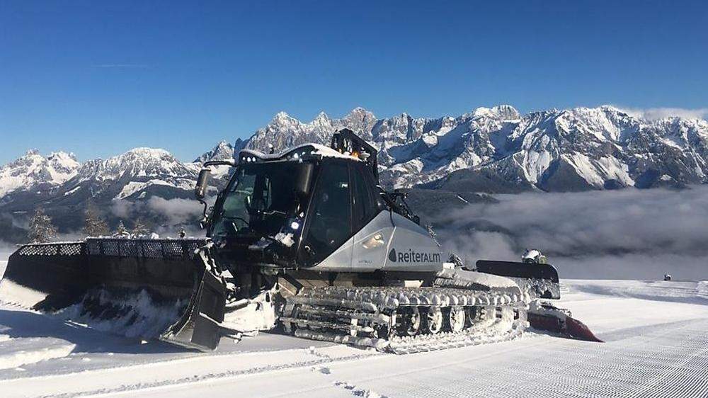 Auf der Reiteralm werden bereits erste Pisten für Profi-Skifahrer gebaut