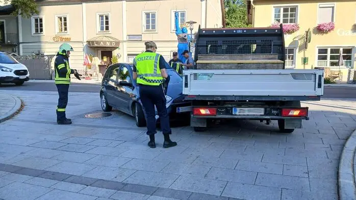 Die Kollision ereignete sich am Marktplatz von Wies
